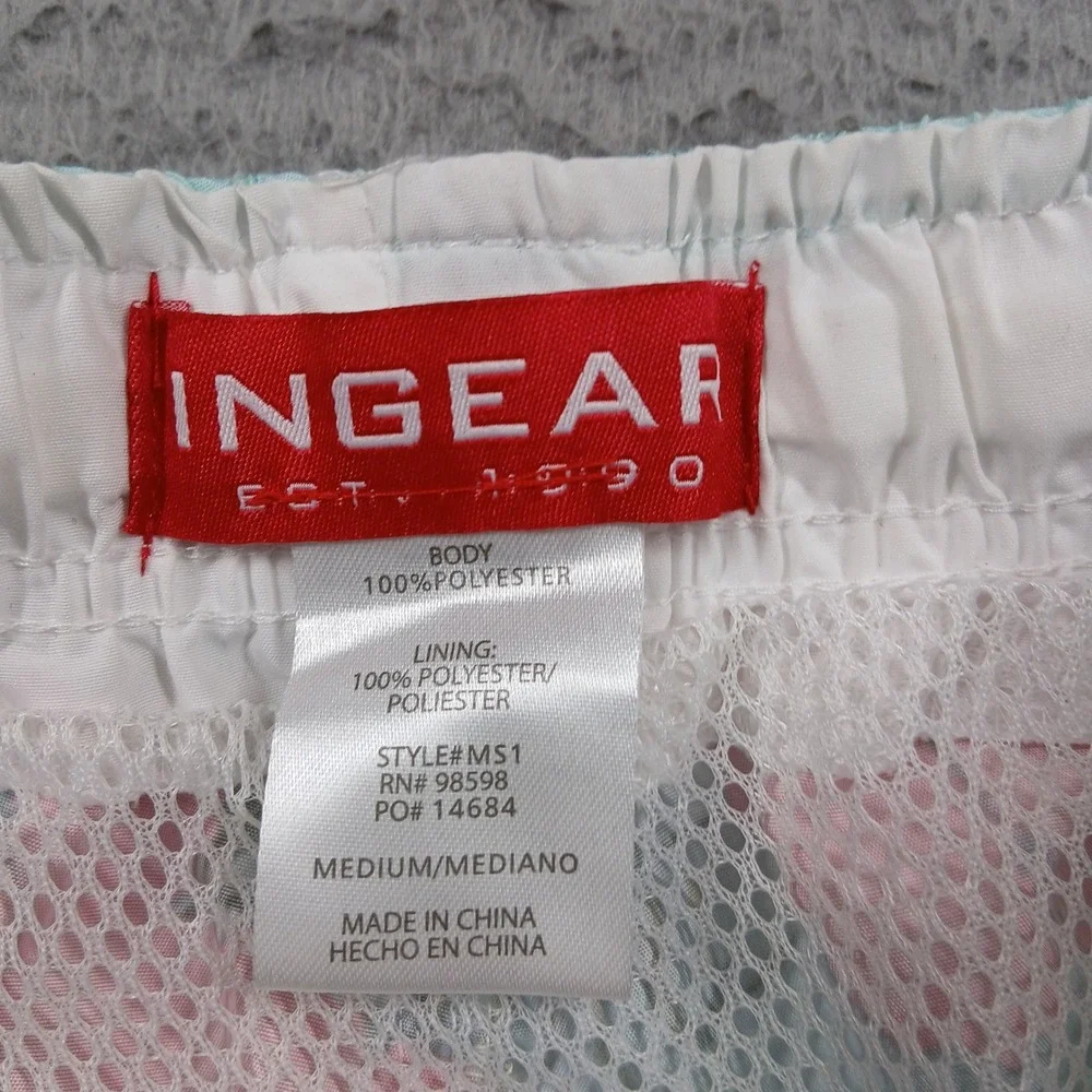 Ingear Mens Medium Tropical Hibiscus Cargo‎ Board Swim Shorts Mesh Liner EUC